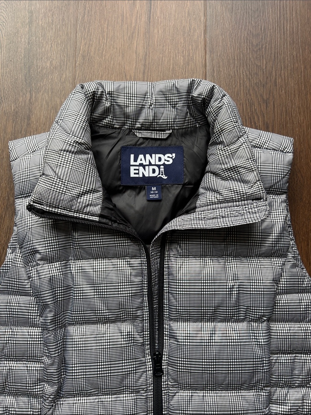 Lands End Puffer Vest | Lands End Winter Vest | Striped Vest | Puffer Vest - Picture 2 of 6